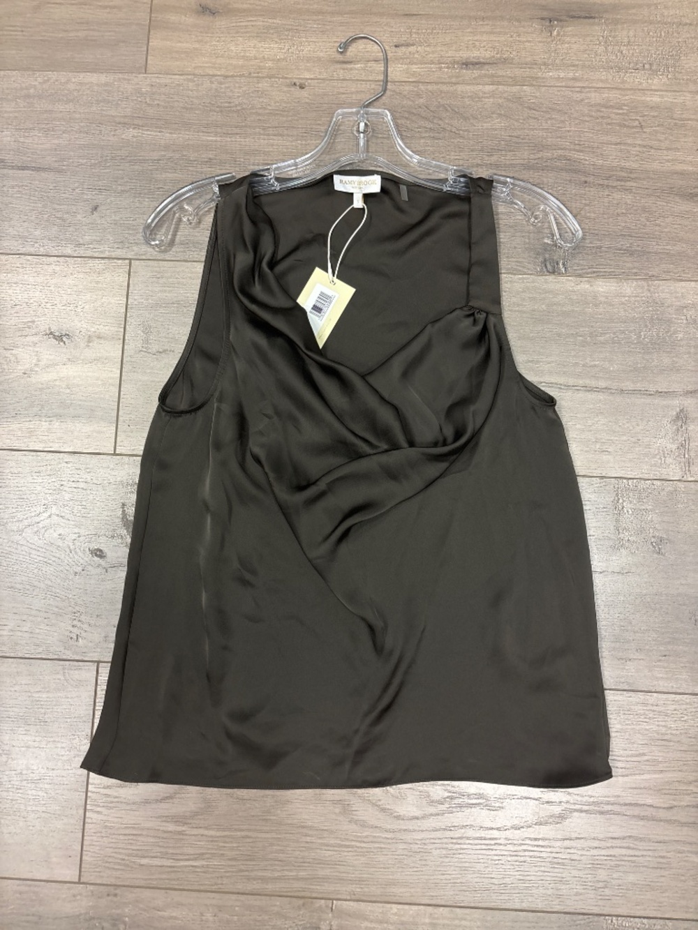 NWT Ramy Brook green satin top - Picture 2 of 7